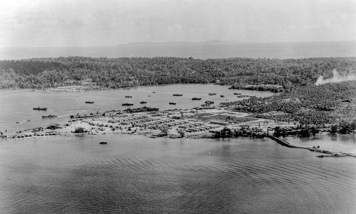 Aerial view of Los Negros in the Admiralty Islands