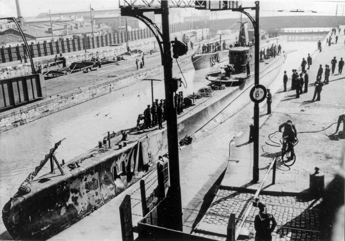 Italian navy’s submarine base at Bordeaux, France