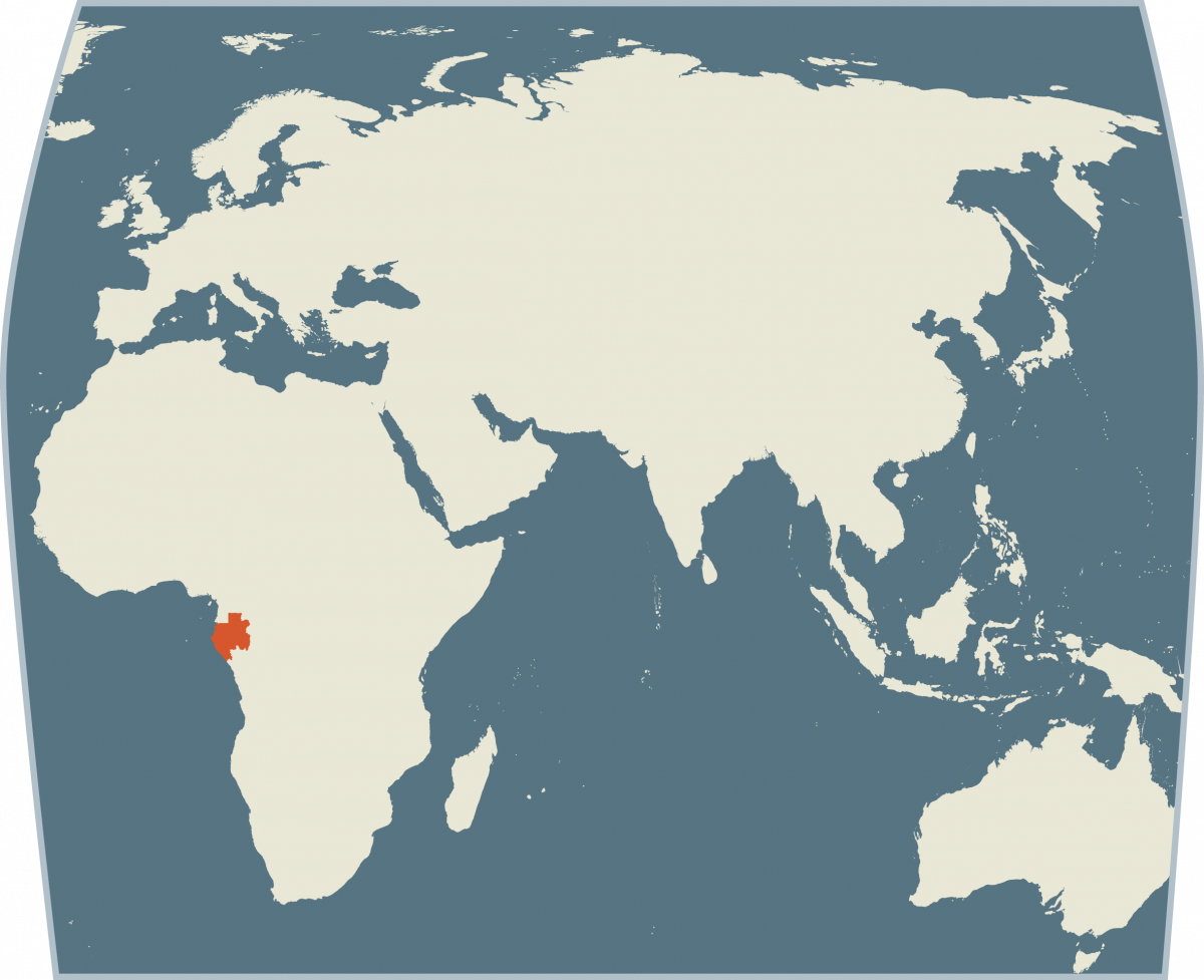 World map showing Ghana