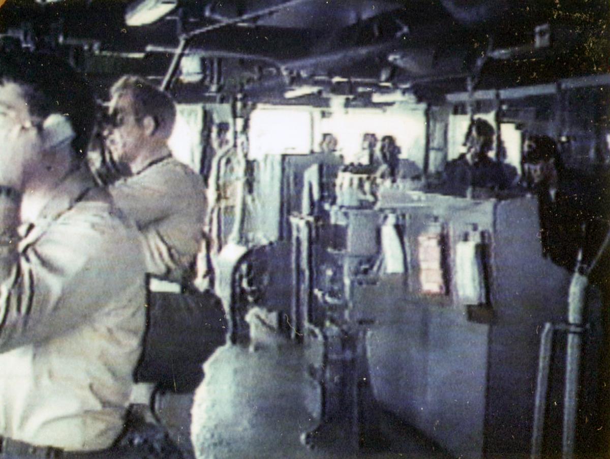 Bridge action on the USS Vincennes (CG-49)