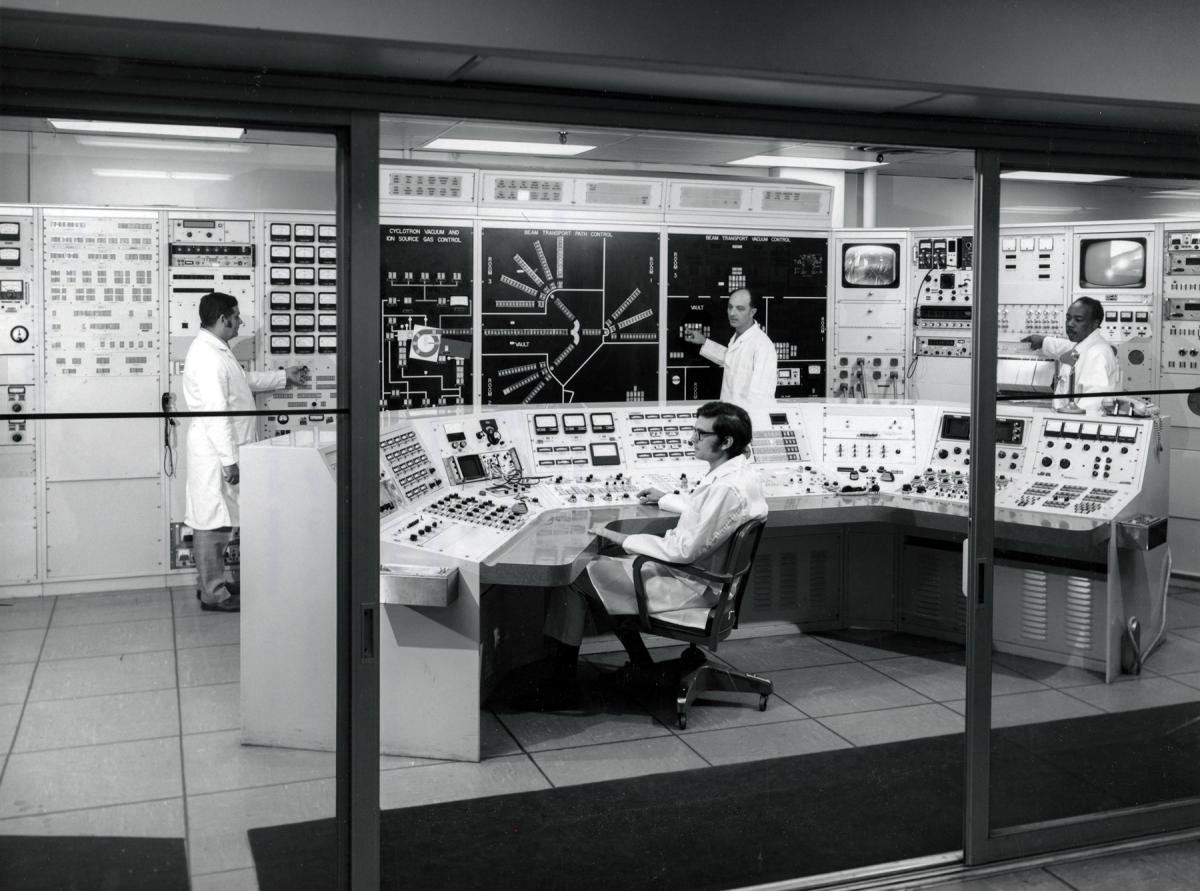 Control Room of the Naval Research Laboratory's cyclotron and ancillary equipment
