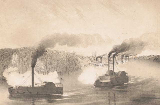 The gunboats Tyler and Lexington
