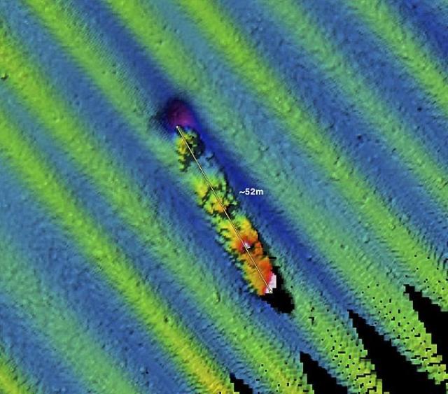 Conestoga is seen on sonar