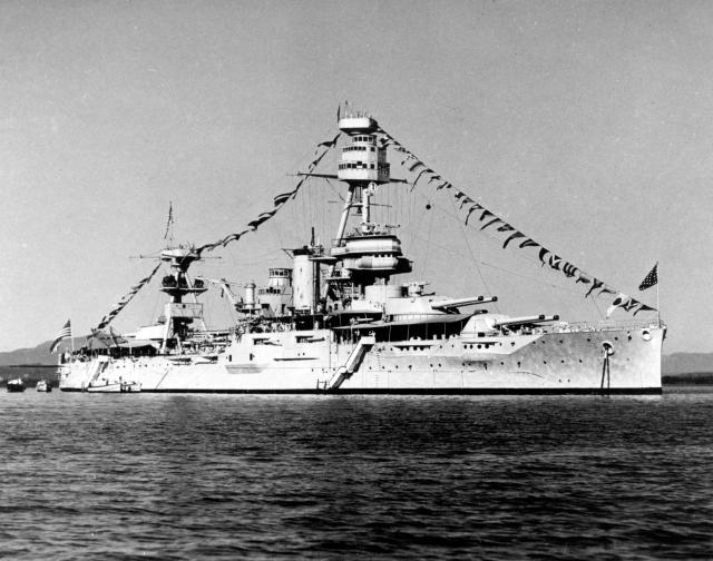 Battleship Texas from starboard side