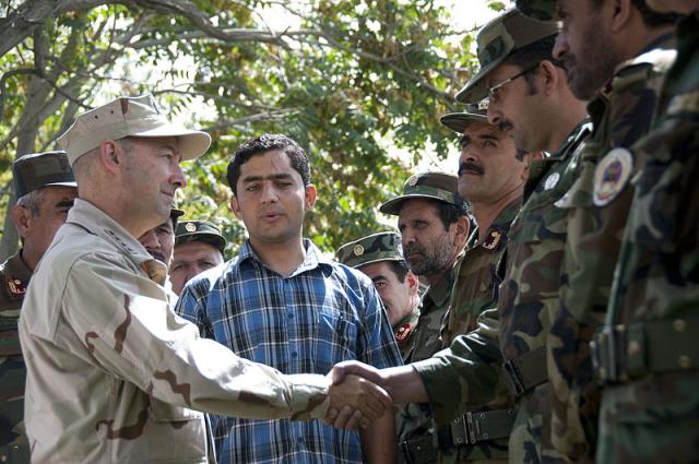 Admiral Jim Stavridis meeting with Afghan National Army leaders