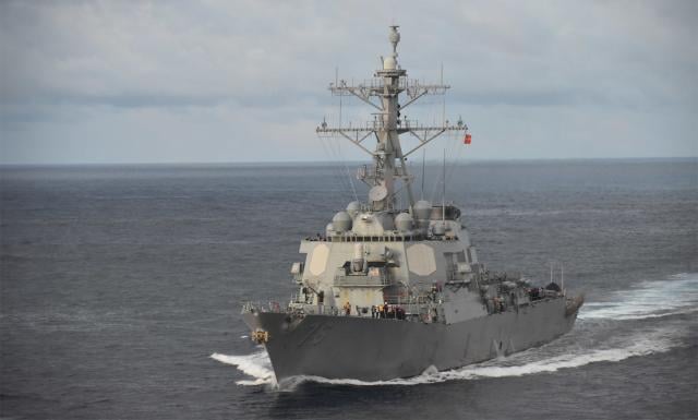 The Japan-based guided-missile destroyer USS Higgins (DDG-76) operates in the South China Sea. In a theater-wide conflict with China, the JFCC-IMD would ask for control of all Aegis ballistic missile–defense ships and position them along the China/North Korea threat vector and near the coastal approaches to Hawaii and West Coast ports to create favorable overlapping intercept geometries.