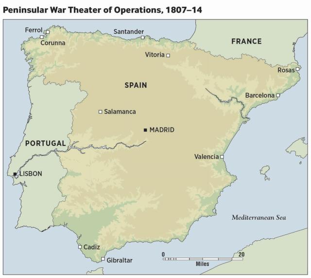 Peninsular War Theater of Operations, 1807–14
