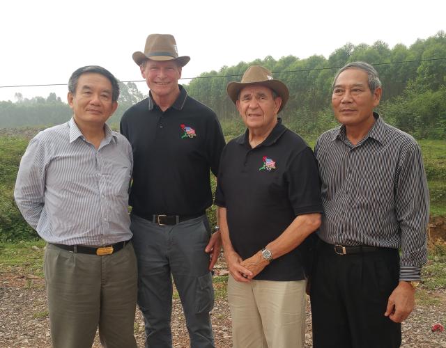 n a 2016 trip to Vietnam, retired Commander Dosé (second from left) visited Kep, where he heard an account of his MiG engagement from retired Senior Colonel Tu De (far left), who was in one of the airfield revetments at the time. Tu, retired Captain Jack Ensch (second from right), formerly of  VF-161, and retired Lieutenant General Nguyen Duc Soat (far right) also had air-to-air battles over Kep during the war.