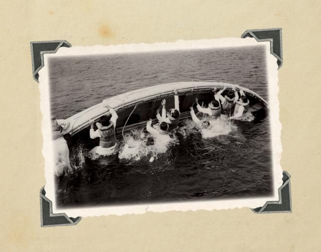Capsized boat