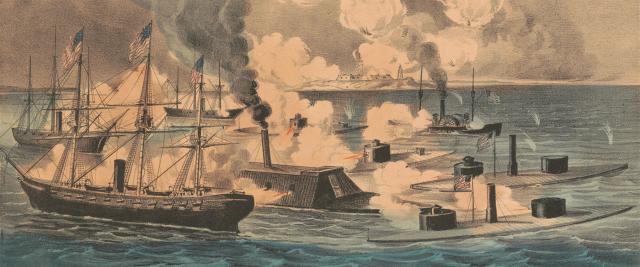 The Battle of Mobile Bay included action by numerous Federal and Confederate ironclads equipped with shell-firing cannon. The Civil War demonstrated that the era of roundshot and wooden men-of-war was coming to a close.