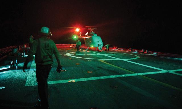 MQ-8C Fire Scout on board the USS Milwaukee (LCS-5) 