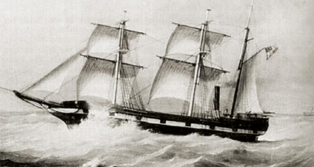 While there is no known picture extant of the U.S. blockading vessel Young Rover, she would have looked much like the auxiliary steam-packet bark USS Edith, shown here. Like so many other commanders in the blockading squadron, the Young Rover’s acting master, Ira B. Studley, would “become a small instrument in his nation’s evolving emancipation policy.”