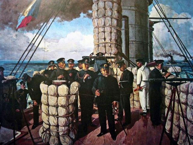 Battleship Mikasa during the Russo-Japanese War