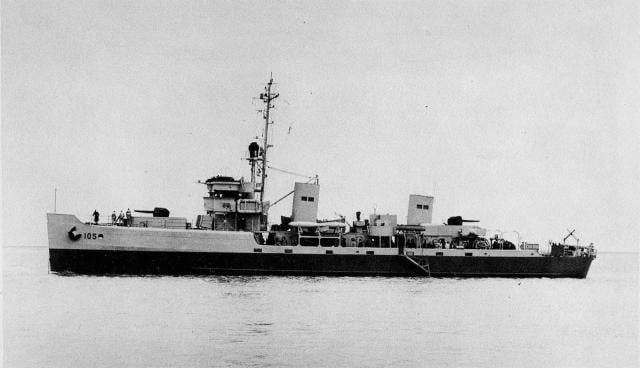 “In a heroic effort while under attack,” the USS Pioneer, one  of the convoy escorts, “rescued more than 600 survivors.”