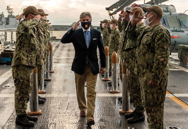 “I talk to young sailors wherever I go,” says Secretary Braithwaite, “and what I talk about is being part of something greater than oneself.”
