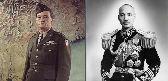 Major General Claire Chennault (left), Generalissimo Chiang Kai-Shek 