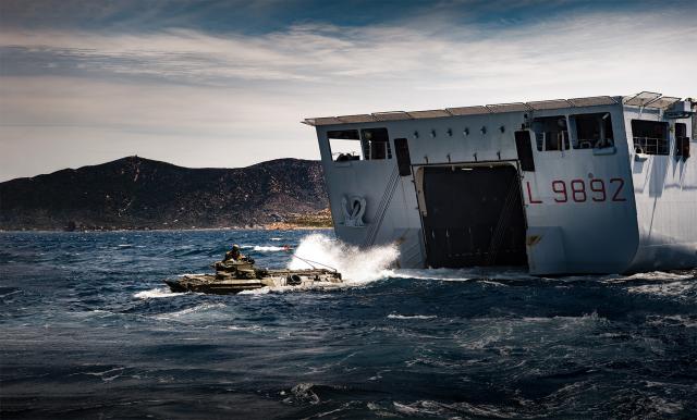 Amphibious forces from the San Marcos Marine Brigade