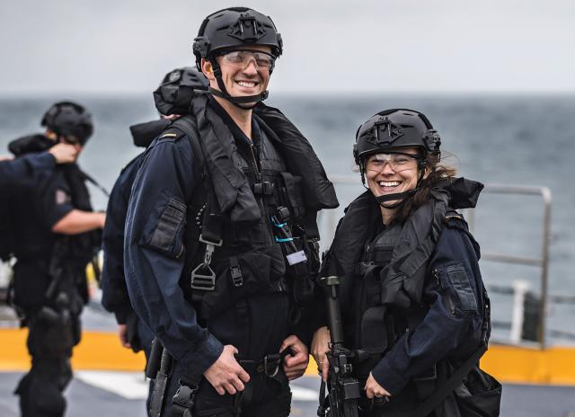 Sailors conduct boarding party exercises and a small-arms fire range shoot on board the HMCS Ottawa while deployed on Operations Projection and Neon in 2019. The Royal Canadian Navy launched its Naval Experience Program in April 2023 to provide young Canadians and permanent residents a one-year opportunity to gain firsthand experience of naval life.