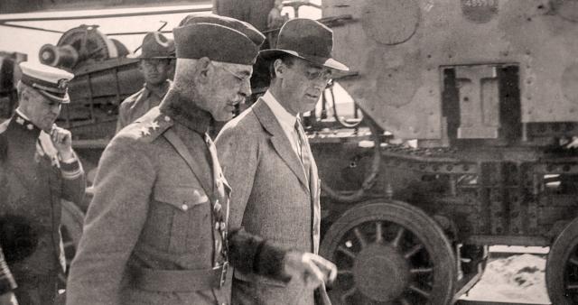 Rear Admiral C. P. Plunkett and Assistant Secretary of the Navy Franklin D. Roosevelt 