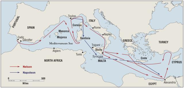 Nelson’s Pursuit of Napoleon, May–August 1798