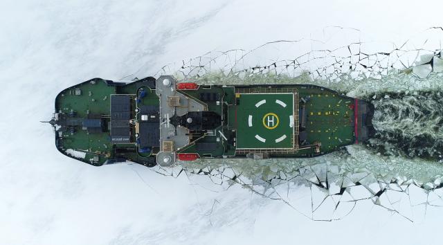 Sweden’s icebreaker Oden. 