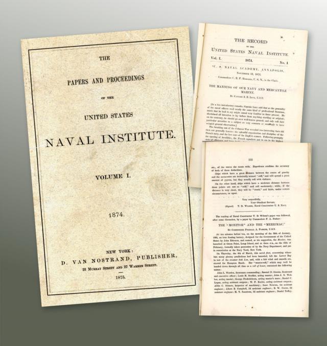 The first issue of the U.S. Naval Institute Proceedings
