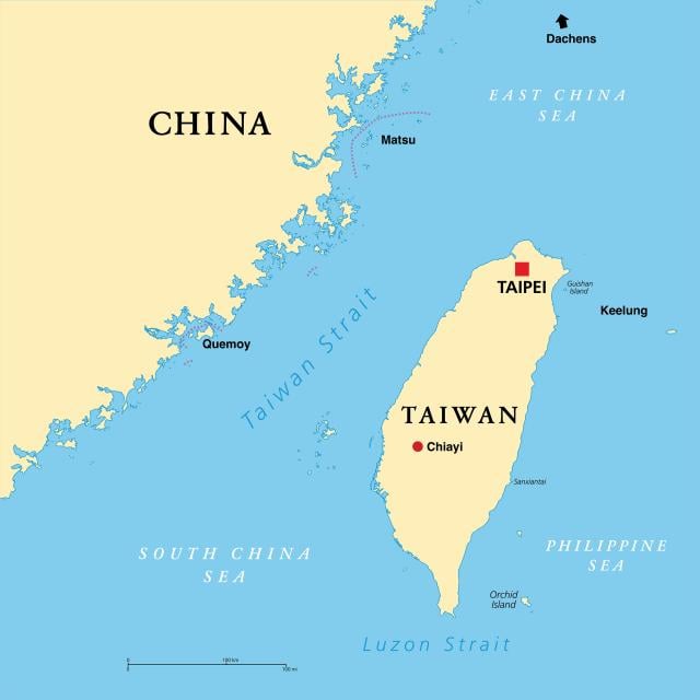 China/Taiwan Map
