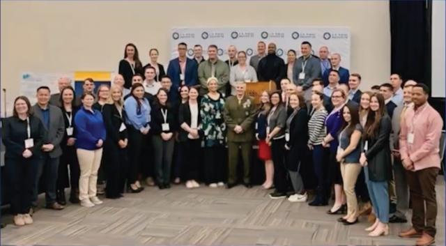 Select junior officers, enlisted personnel, and civilian leaders addressed critical issues facing the Sea Services and briefed Assistant Commandant of the Marine Corps General Christopher J. Mahoney. 