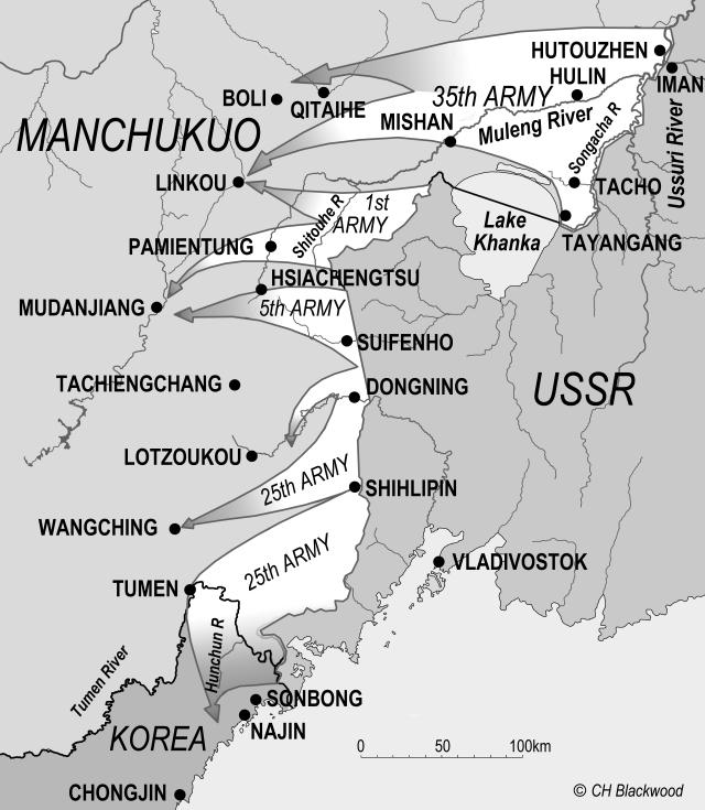 Russia vs Japan WWII Map