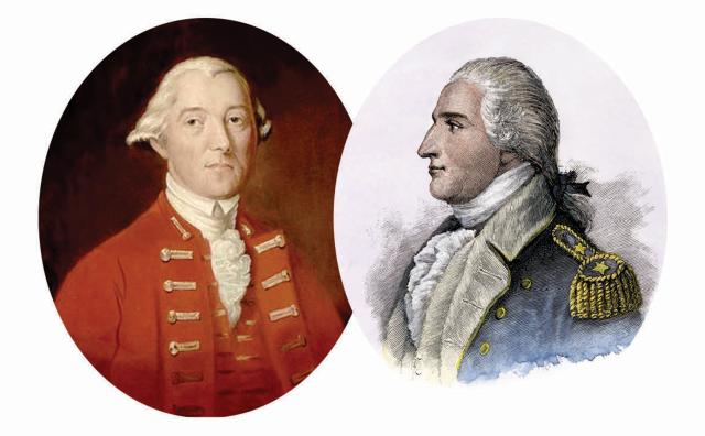 Before his name became ever-synonymous with “turncoat,” Benedict Arnold (far right) was a valuable asset to the American struggle for liberty. Major General Guy Carleton (right), his adversary in the Battle of Valcour Island, was on a mission to isolate and occupy New England.