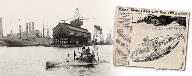 Two years after his daughter had beaten him to the punch, Theodore Roosevelt became the first U.S. President to submerge in a submarine—the USS Plunger. He enthused afterward, “I never spent a more enjoyable and interesting afternoon in all my life.”