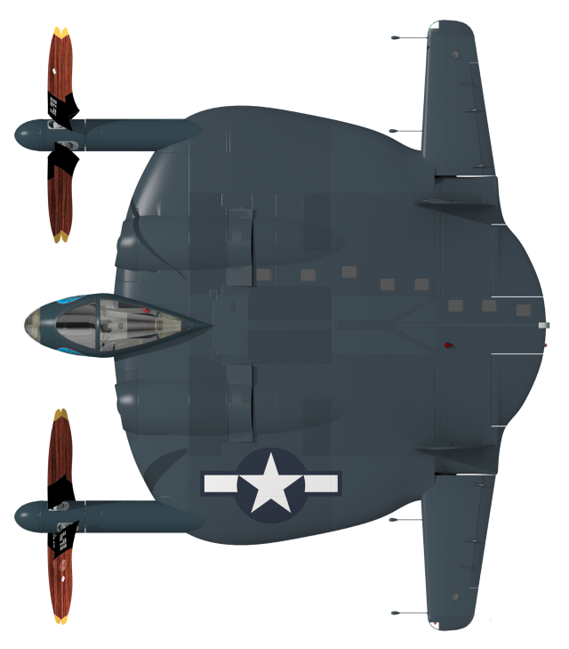 오버헤드를 그리는 기회의 Vought XF5U-1 항공기