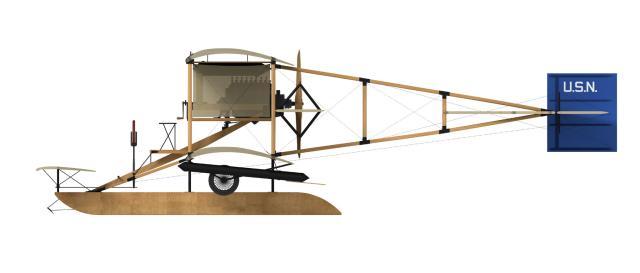 The Navy’s first aircraft, the Curtiss A-1 Triad, was a purely experimental craft and was rebuilt at least twice during its 15-month, six-day service life.