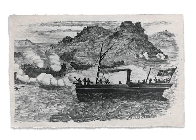 The Spanish gunboat Panay in the early 1890s. The ship was commissioned into the U.S. Navy in 1899.