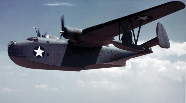 With their capability for low-altitude search and water landing, amphibious aircraft designs such as the World War II/Korean War Martin PBM Mariner could be evolved for long-range mass CSRR.