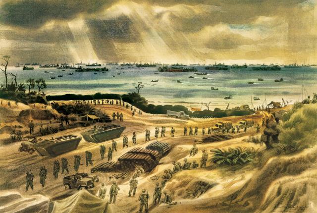 April 1945: The largest amphibious invasion of the Pacific war is underway. For nearly three tortuous and hard-fought months, “U.S. and Japanese forces locked horns on the ground, in the air, and on the sea.”