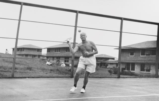 Although Fleet Admiral Chester Nimitz worked long hours during critical moments of World War II, his regular routine included time for recreation and socializing that protected his health and that of his staff.