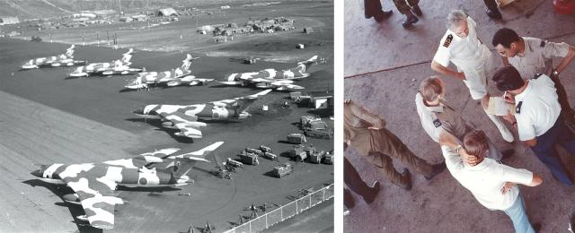 Handley Page Victor strategic bombers on Ascension Island