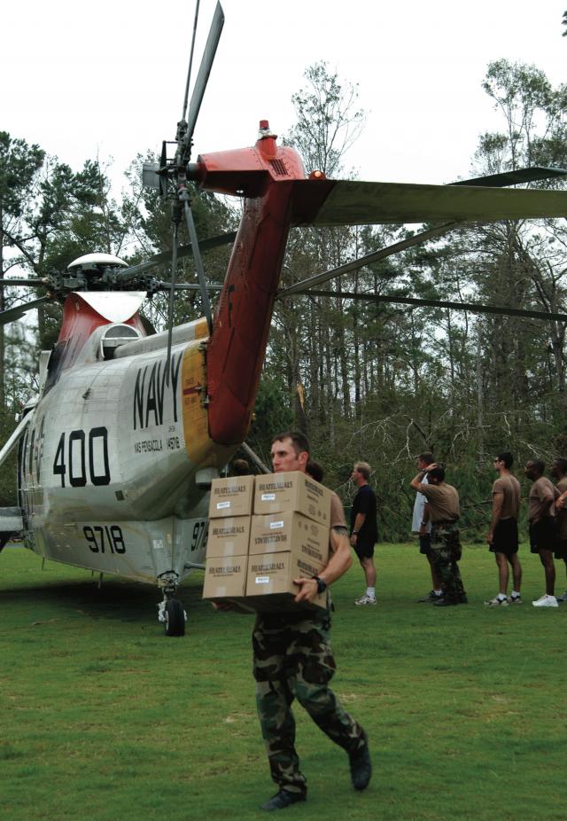 Navy aid during Hurricane Katrina
