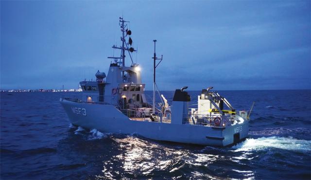 The Royal Danish Navy has recently Integrated Kraken Robotics’ Katfish mine-hunting system with its four optionally uncrewed surface vessels, the MSF class, including an autonomous launch-and-recovery system. The Navy should establish a fleet of autonomous mine-clearance craft it can deploy to locations that would most benefit from their proximity.