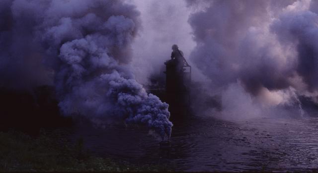 NATO armor crosses a river in Germany