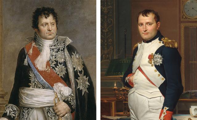 In his letter to French Minister of the Navy Admiral Denis Decrès (left), Napoleon (right) wrote that the Americans, embroiled in the War of 1812, would “like six of my ships to be sent to their ports . . . I would have no difficulty in sending six ships to America.”