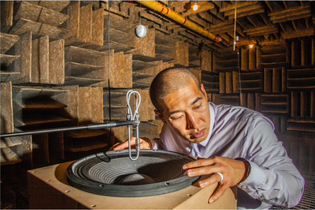 Lt. Steve Yang, an undersea warfare student researched the theoretically predicted acoustic radiation force on a body that is small compared to the wavelength of the sound. 