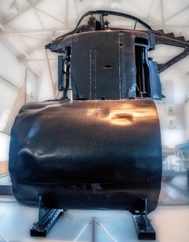 The conning tower of one of the three Japanese midget submarines that attacked shipping in Sydney Harbour on 31 May 1942 is one of the more unusual items on display.