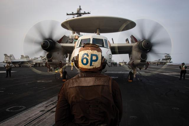 A mission requirement for an aircraft carrier is battlespace dominance, a key enabler of which is the Navy’s E-2D Hawkeye airborne early warning, command-and-control aircraft. Hawkeyes are too large to operate from amphibious assault ships or Lightning carriers.