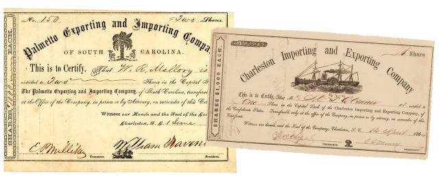 By buying shares of stock in blockade-running companies, investors were likely to turn a profit. The Charleston-based Palmetto Exporting and Importing Company is credited with revitalizing blockade running into the port in 1864 after it had slowed to a trickle the previous year. The Charleston Importing and Exporting Company operated the Syren, which made a record 33 runs through the blockade. 