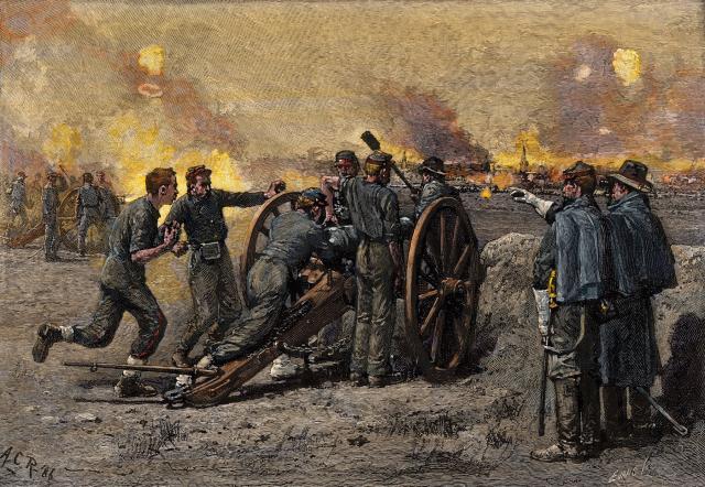 Depiction of the Battle of Fredericksburg, December 1862