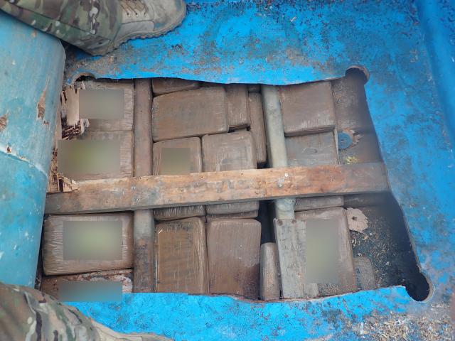 Cocaine found hidden in a smuggling vessel in the Eastern Pacific in 2020.