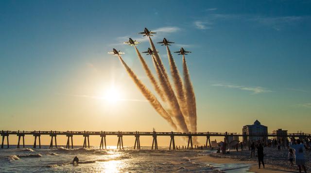 End of an era: The Blue Angels conducted their final flight of the F/A-18 A/B/C/D Legacy Hornets in November.