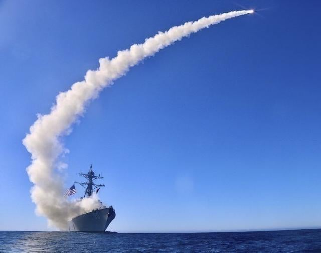The USS Chafee (DDG-90) launches a Block V Tomahawk